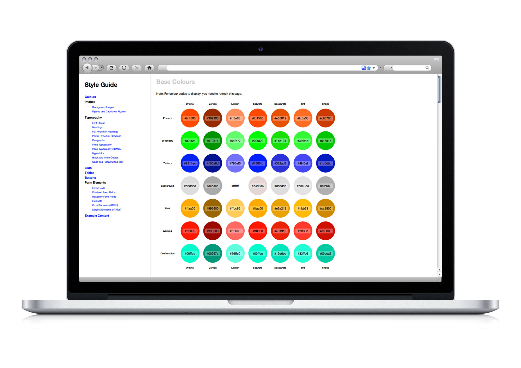 colour overview