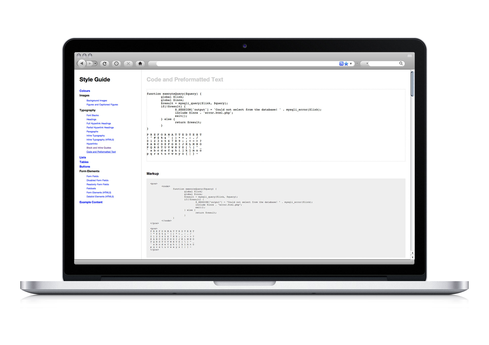styling example with codeblock