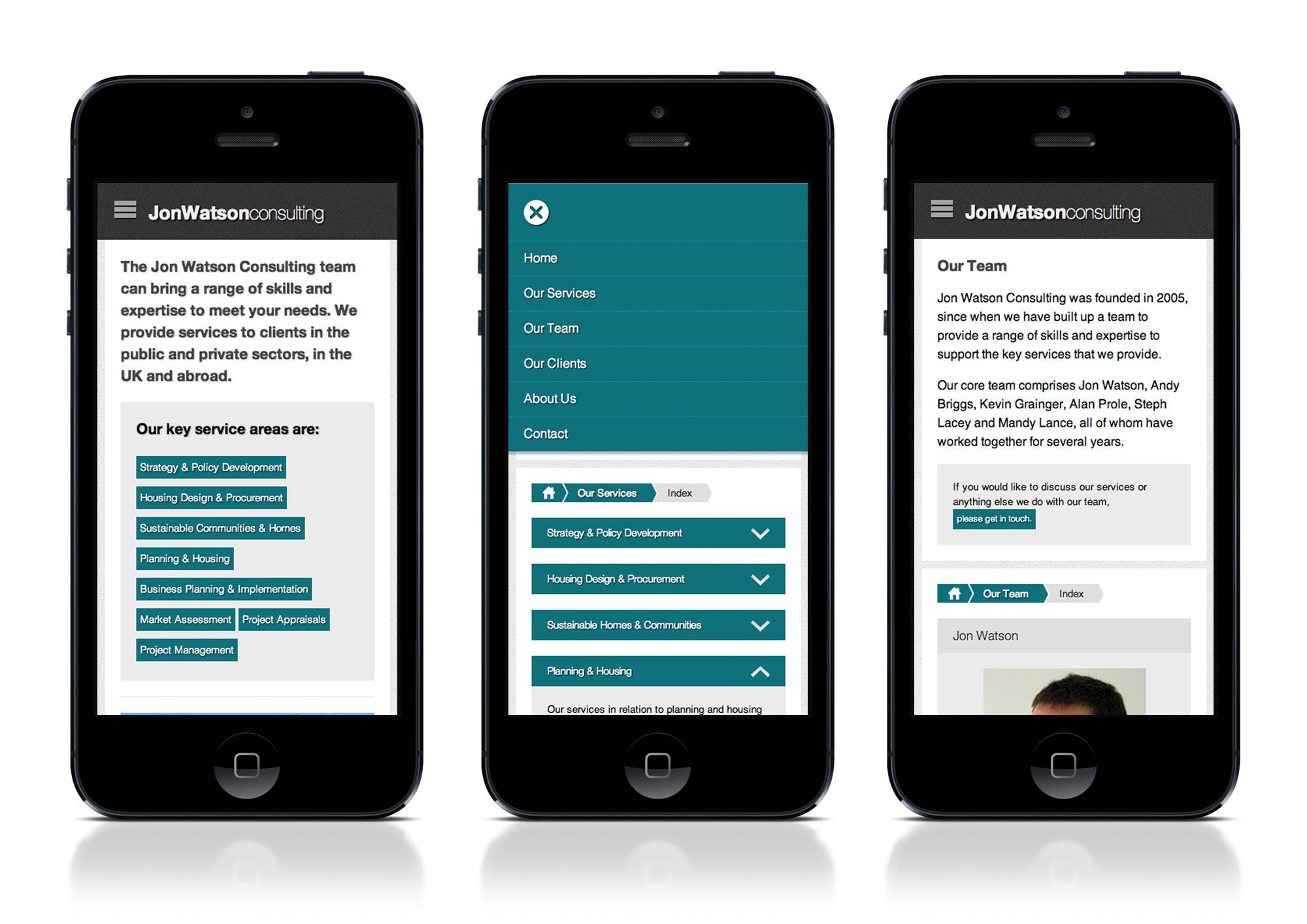 mobile views and navigation
