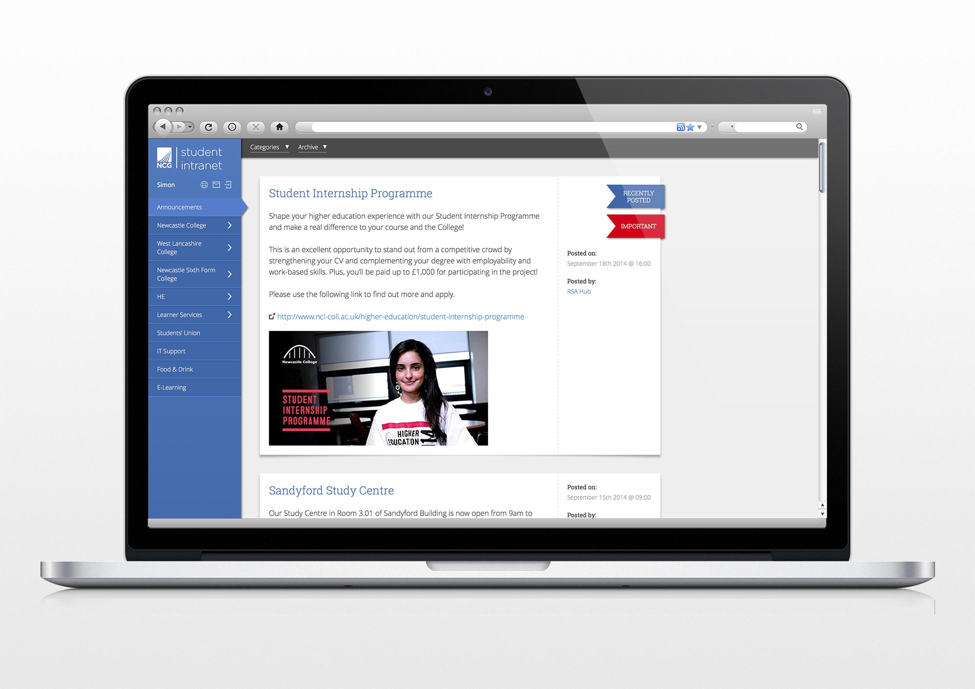 homepage