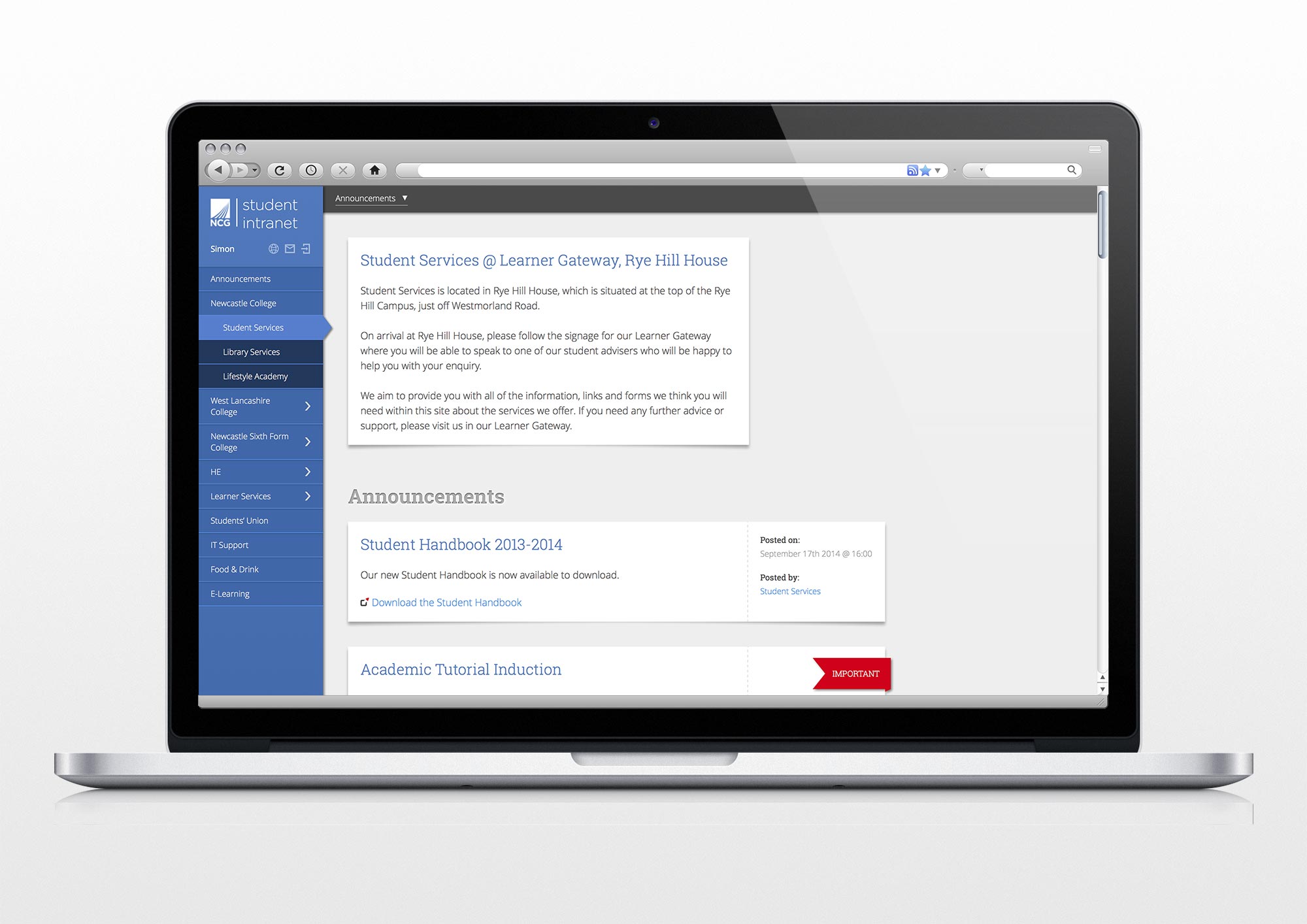 content layout